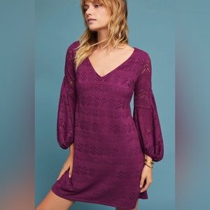 Anthropologie Laila Lace V Neck Dress Small NWT Retail $138